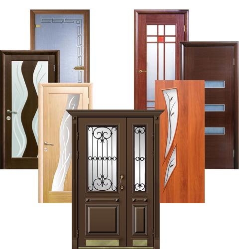 Разнообразие деревянных дверей
