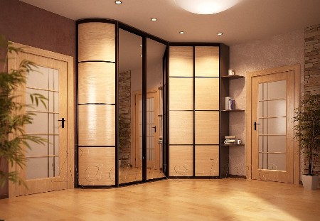 Шкаф-купе в квартиру: материал изготовления, особенность производства дверей и размер мебели