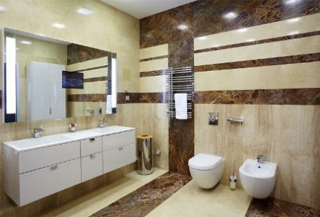 Плитка для облицовки стен ванной комнате: подбор керамики, варианты отделки и особенности подготовки стен